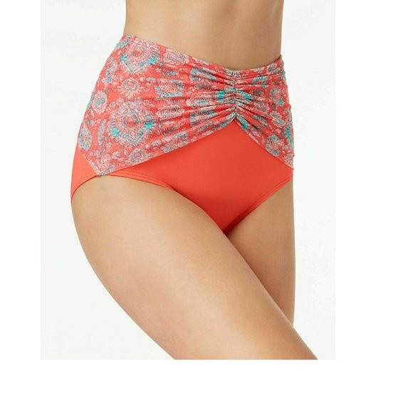 Coco Reef Other - COCO REEF Printed High-Waist Women's Bikini Bottoms, Tangerine Size: L